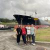 My research team and I pose for a photo at the Agua Clara locks, which are on the Atlantic side of the Canal. We were waiting for the boats to pass so we could go fishing for our research