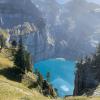 Exploring Oeschinensee, where I found the bluest water I've ever seen in a lake!