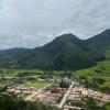 Una vista del centro pequeño de Chonta, de donde uno llama a un mototaxi