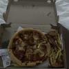 Pizza from Pizza Hut!!! It tasted very similar to American pizza