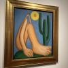Abaporu by Brazilian artist Tarsila do Amaral; Abaporu means “man eating man” in the tupí-guaraní language. This is one of Amaral’s first works about cannibalism or anthropophagy.