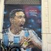 Street Art in San Telmo of Argentine soccer player Angel Di Maria