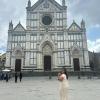 One of the most famous landmarks in Florence, Italy is the magnificent Duomo Cathedral, with its massive red dome dominating the city's skyline