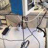 This device connects to a pH probe (left) and dissolved oxygen probe (right) and continuously records the data being measured by the probes during experiments 