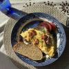 My host mom served omelets for breakfast one day, and they were delicious!