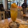A type of passion fruit ice cream float from the Snoopy Cafe in Harajuku 