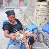 Along the beach there are several small shops where a group of women sell their handicrafts