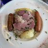 Terree: Lunch in Luxembourg; Sausages, sauerkraut, ham and potatoes... yum!