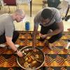 We were provided three meals each day during our first three months in country during pre-service training. Lunch was always around a bowl where we got a taste of the food we'd be eating in our villages.