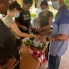 During training sessions, we are taught some basic healthy food practices that we can then in turn share with the people in our communities. Today was canning day!