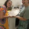 We hosted an American culture fair for our counterparts. My friends Jessica and Lindsay made an Oreo Cheesecake for the food table. 