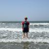 Dipping my feet in the ocean is one of my favorite ways to relax!