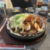 Dinner with my friend at Wangsimni Nurungji Tongdak Gui 