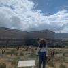 Posing by ruins in Mitla
