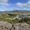 This bridge at Þingvellir National Park the bridge passes over the Mid-Atlantic Rift, where the North American and Eurasian tectonic plates are moving apart