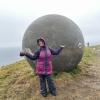 The arctic circle monument on Grimsey Island is a ten foot sphere that is moved around the island to coincide with the movement of the Arctic Circle