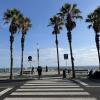 A crosswalk leading to Barceloneta Beach 