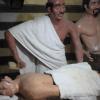 Wax museum scene of a "Turkish bath" (similar to a spa) popular with upper-class men in the Arab world