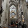 Glasswork inside the Cathédrale Saints-Michel-et-Gudule in Brussels, Belgium