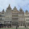 Antwerp's iconic pointed roof buildings lined the squares