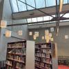 Lights hanging in the Bibliotheek Permeke in Antwerp, Belgium