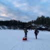 Here we are, arriving at our fishing hole and campsite for the next three nights.