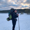 This is the gear I carried on skis for about 15 miles to stay warm, fed and dry. 