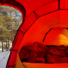 Our expedition tent kept us warm in the sub-zero temperatures. 