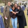 Here I am with my friends at the Ambassador's address. 