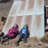 The tin huts were also great for sunbathing and naps!