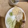 This plate was from a wedding banquet in East Bengal--notice the soup in the mug!