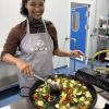 I attended a cooking class in Cádiz: here, we were making paella!