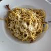 The spaghetti alla carbonara was delicious
