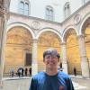 This is a picture of me in the Plaza Vecchio in Florence, Italy, the capital of the renaissance. 