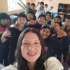 Me and my students taking a selfie in our class