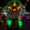 At night, this is what our "parol" looked like lit up!