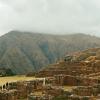 Famous stone ruins of Chinchero in the Sacred Valley, often used for religious and agricultural purposes