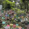 Art installation of a mini favela at the community