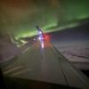 A view of the northern lights when flying over Iceland- they were so vibrant, you could apparently even see them even in Texas this year!