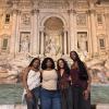 Here are me and my friends in front of the Trevi Fountain