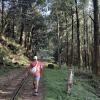My uncle walking along the Alishan railway