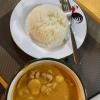 A delicious coconut curry and rice dinner