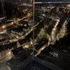 Nighttime view of the Alzette Valley from the Pfaffenthal Panoramic Elevator/Glass Overlook in Luxembourg City, Luxembourg