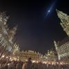 Nighttime view of the glistening Grand Place (Main Square) in Brussels, Belgium