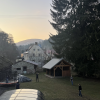 Photo of some friends and I throwing the football outside during the sunset!