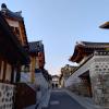 A hanok village in Seoul, where houses still carry on traditional Korean architecture from long ago