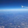The view out of my plane window, I love seeing the cities and towns below