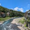Wulai town from the bridge—see how it surrounds the river? Wulai is home to the Atayal (pronounced Tayal) people, the 3rd largest indigenous group in Taiwan, and this river is very important to them!