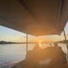 Sunset view from our safari boat tour