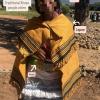 A young lady wearing traditional Xhosa people clothes